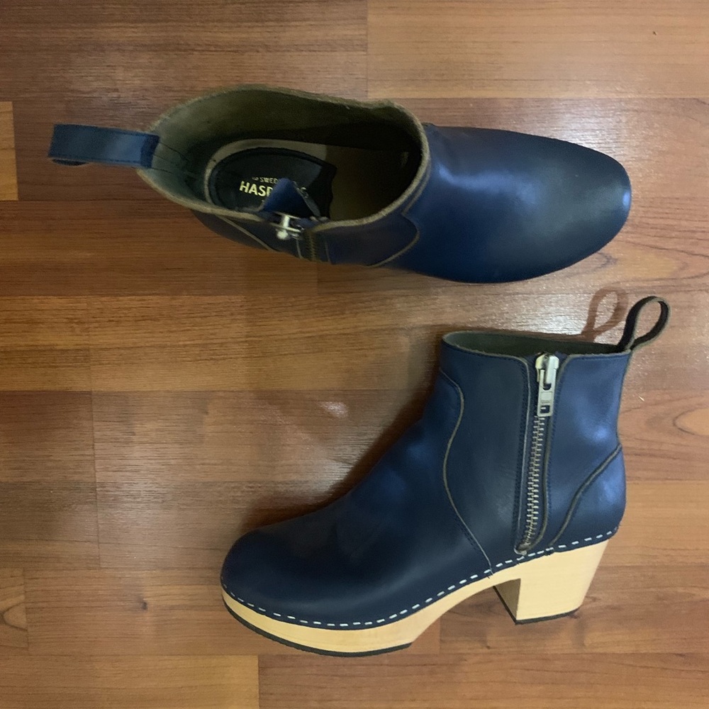 Swedish Hasbeens Zip it Emy Boot Size 40